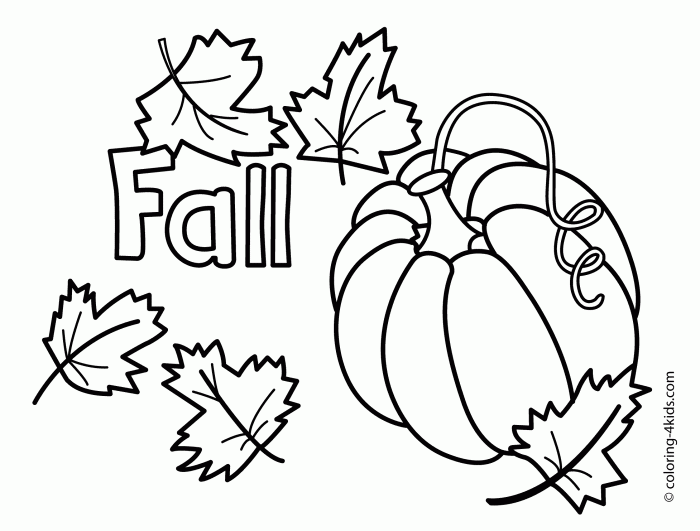 Fall coloring pages for kids