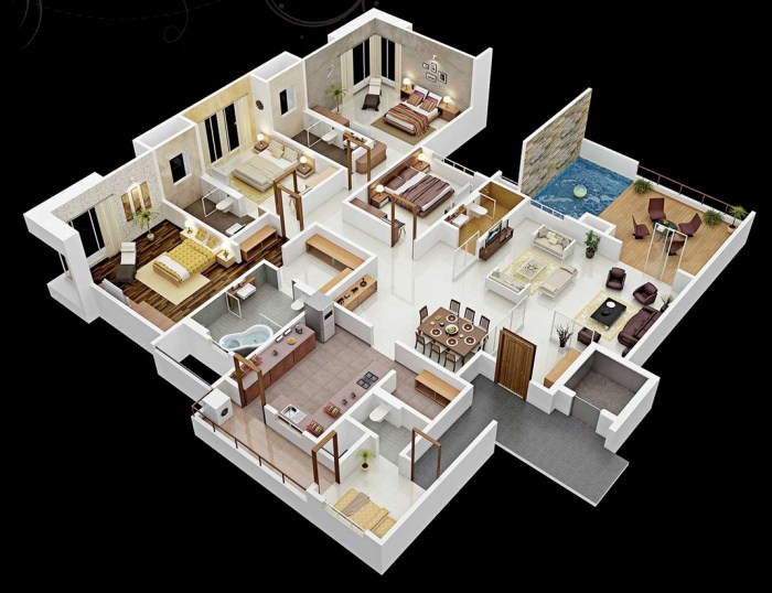 4 bedroom small house design