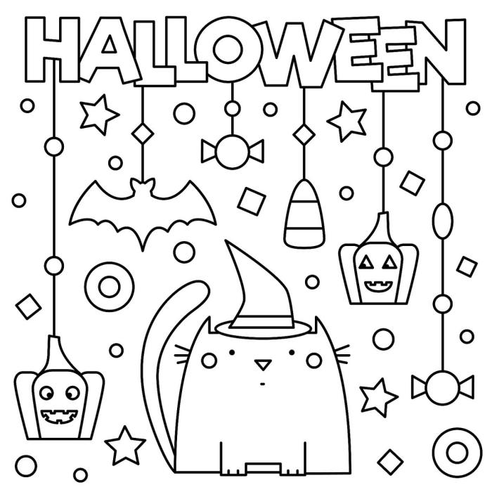 Kids halloween coloring pages free