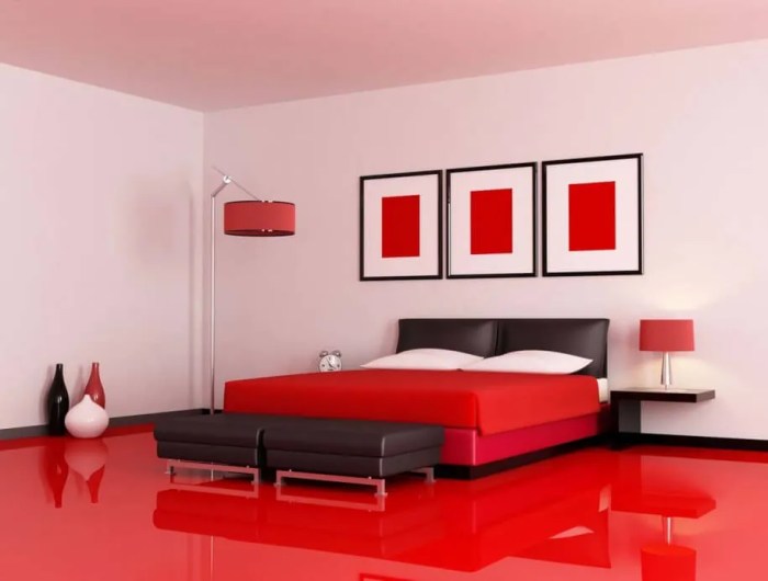 Red Bedroom Interior Design Ideas