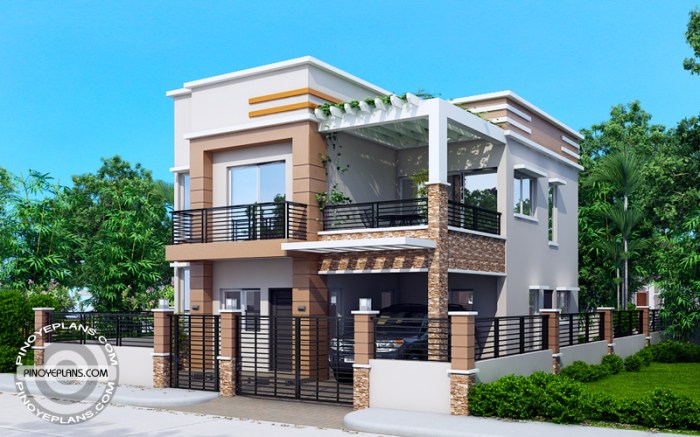 2 storey 4 bedroom house design