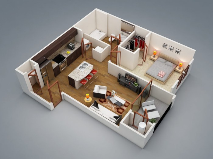 1 bedroom home design