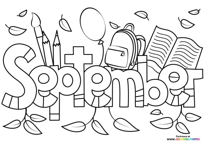 September kids coloring pages