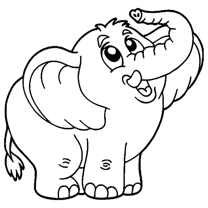 Coloring pages of elephants