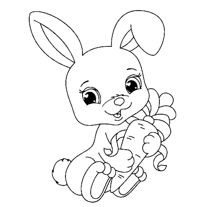 Free bunny coloring pages for kids