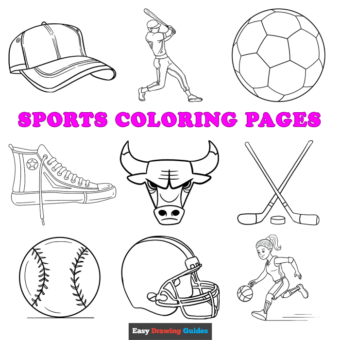 Sports coloring pages for kids