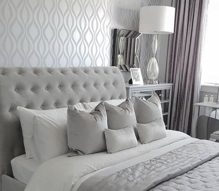 Silver bedroom design ideas