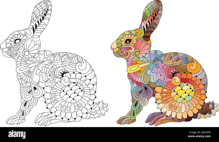 Coloring page bunny