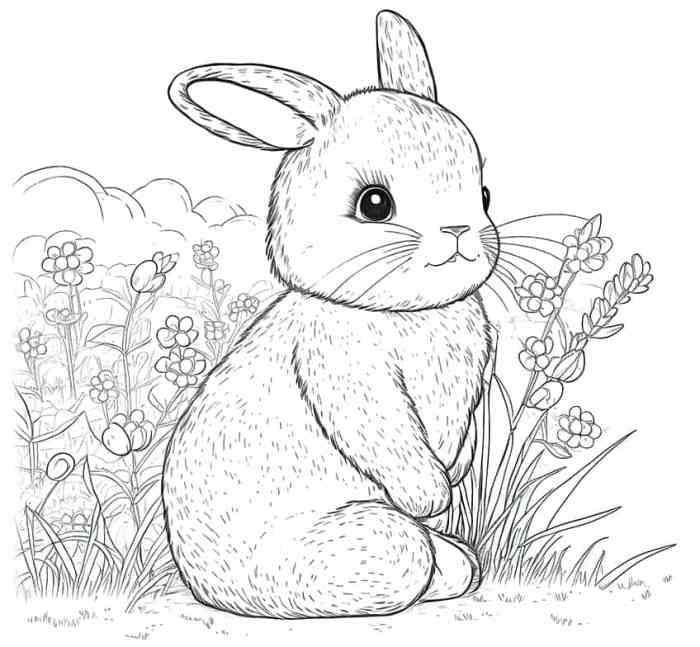 Coloring page bunny