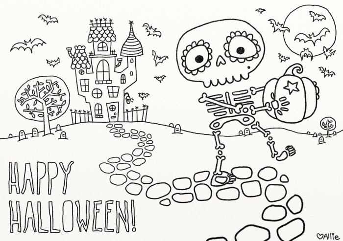 Free halloween coloring pages printable for kids