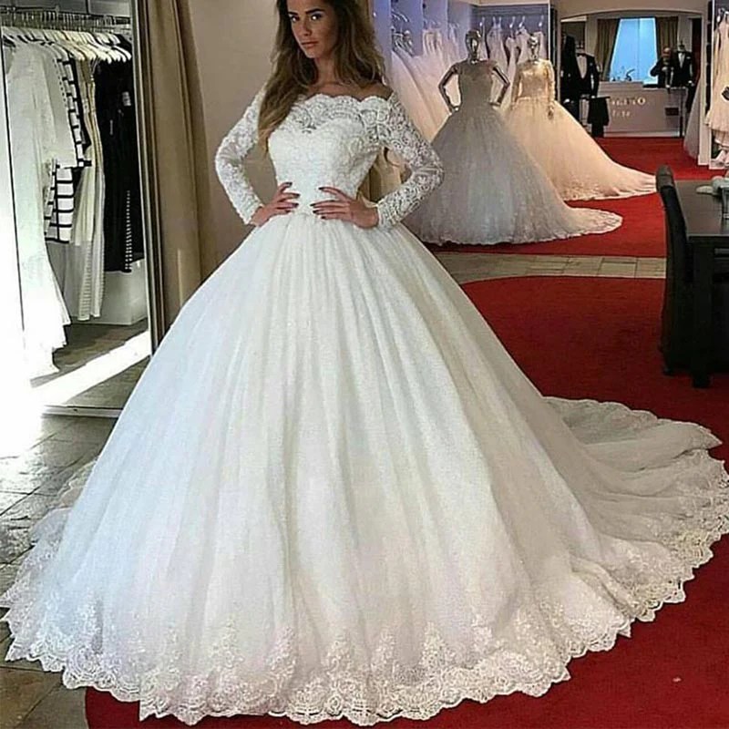 Ball Gown Sleeves Wedding Dress Styles