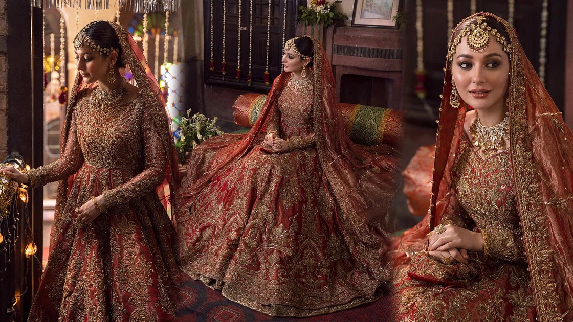 Nikkah red traditional pakistani wedding dresses