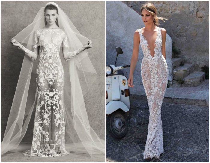 Awkward Moment Completely See-Through Wedding Dresses