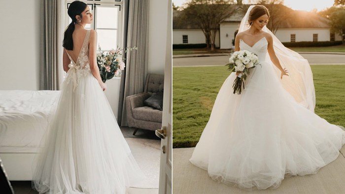 Wedding dresses with tulle